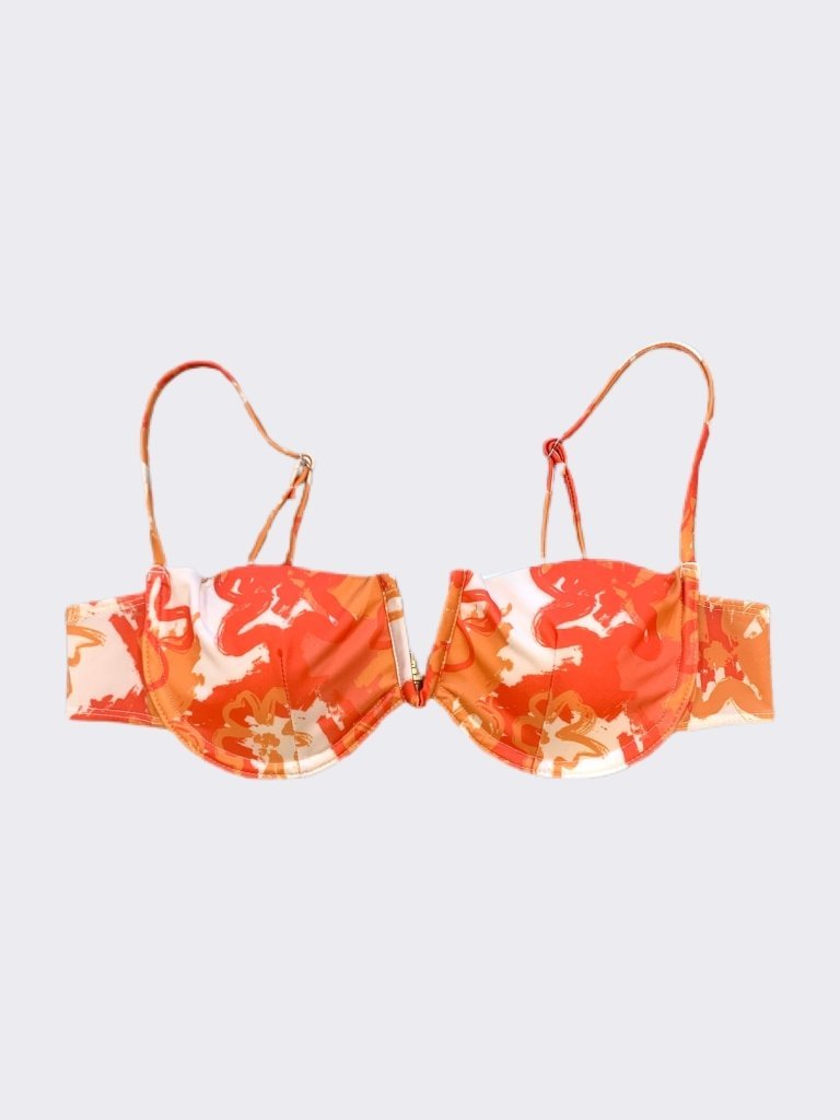 Fields Of Joy Bikini Top- Orange