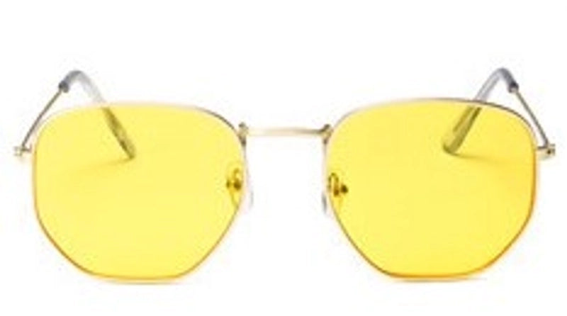 Fashion Solid Color Resin Polygon Full Frame Women’s Sunglasses