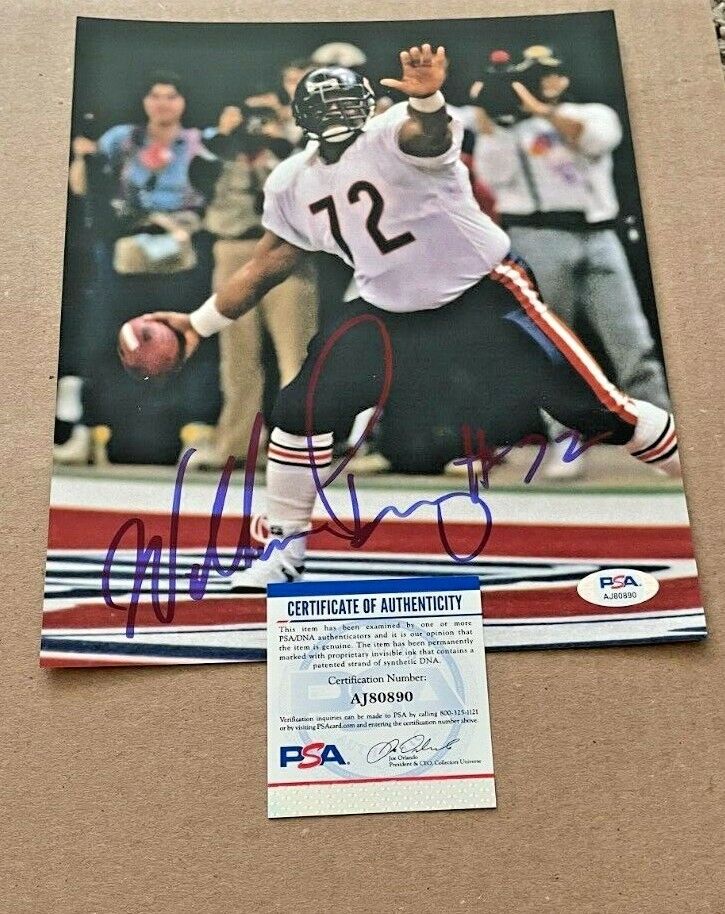 WILLIAM PERRY SIGNED CHICAGO BEARS 8X10 Photo Poster painting PSA/DNA CERTIFIED