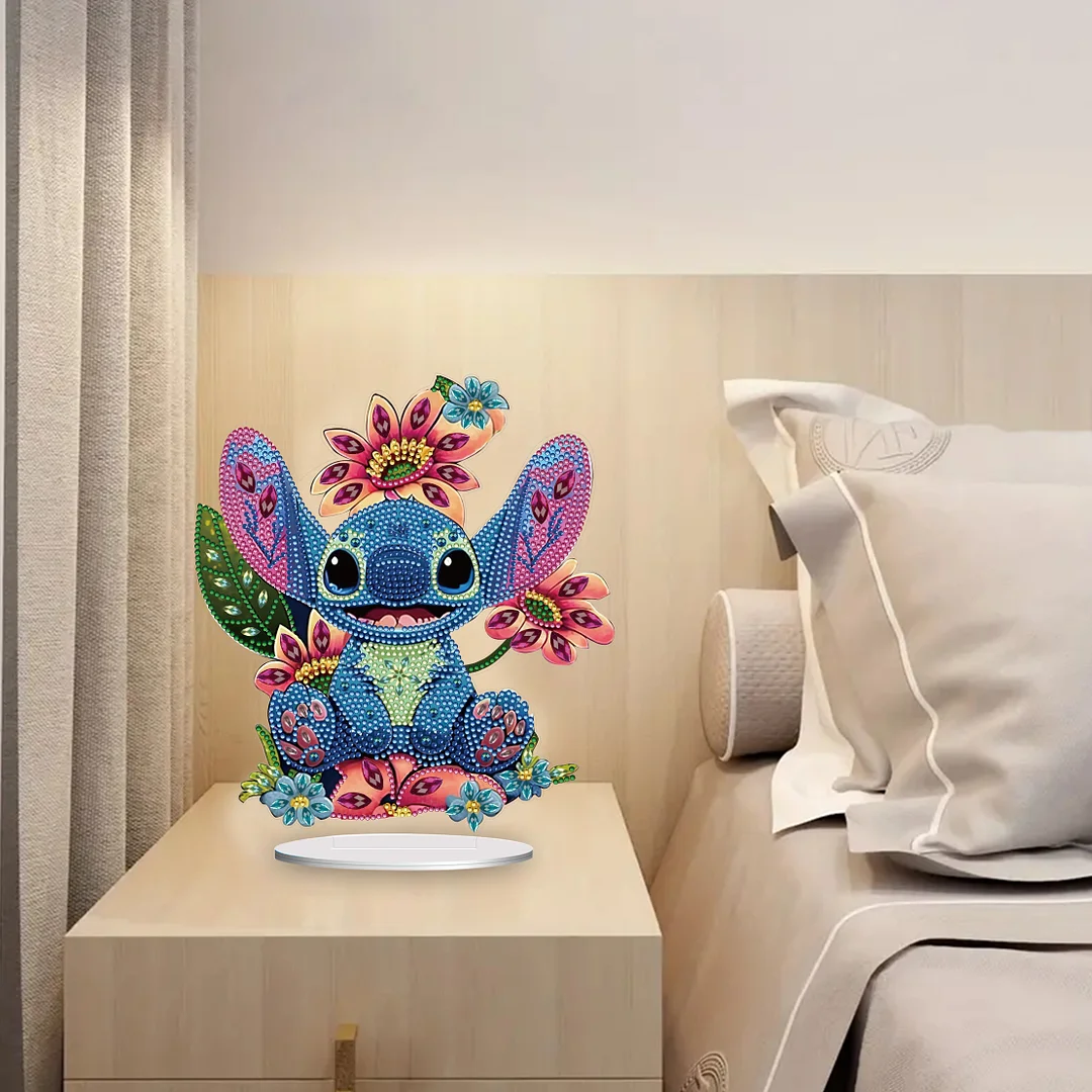 DIY Stitch Acrylic Single Sided Diamonds Painting Desktop Decorations for Adults Beginner