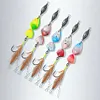 5Pcs Metal Fishing Lures Artificial Spinner Hard Baits Wobblers for Trout Bass