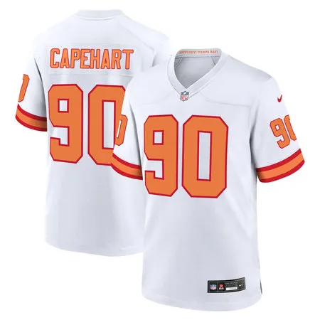 Youth Tampa Bay Buccaneers #90 DeMonte Capehart White Player Game Jersey