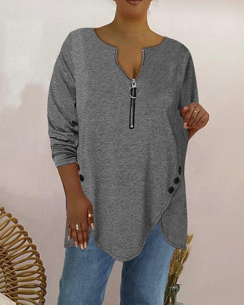 Trendy new casual V-neck plus size T-shirt