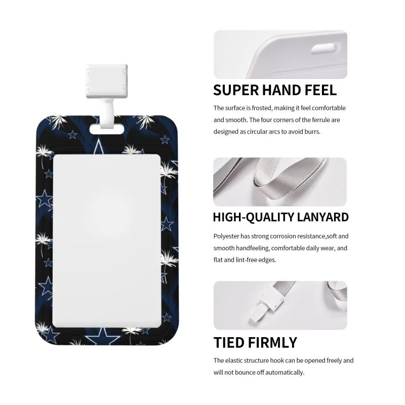 Dallas Cowboys Fan ID Card Badge Holder Work Card Protective Cover -vertical