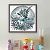 Snowman-Partial 11CT Stamped Cross Stitch Bead Embroidery 36*36cm/14.17*14.17in tapestrymarket