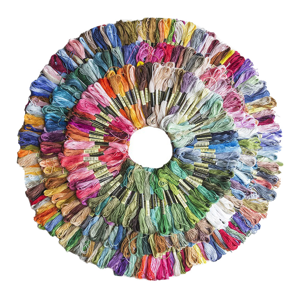 

447 Random Colors Cross Stitch Threads Kit, 501 Original
