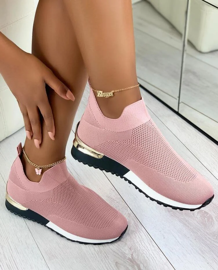 2022 New Summer Sneakers Women Casual Shoes Mesh Breathable Light Woman Vulcanize Shoes Slip-On Ladies Sports Women Shoes Tenis