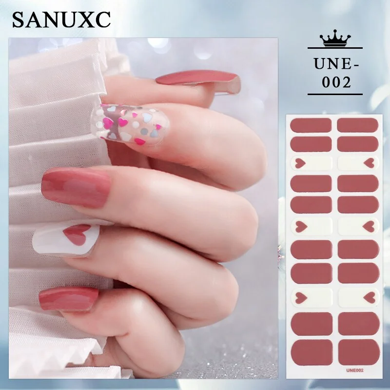 Churchf 22 Tips Shiny Nail Polish Stickers Wholesale Nail Art Decoration Decals Fashion Nail Stickers for Woment Manicure Gifts