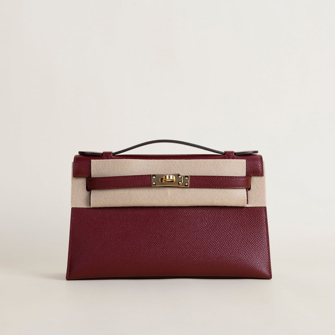 Kelly pochette Epsom 55 Rouge H GHW