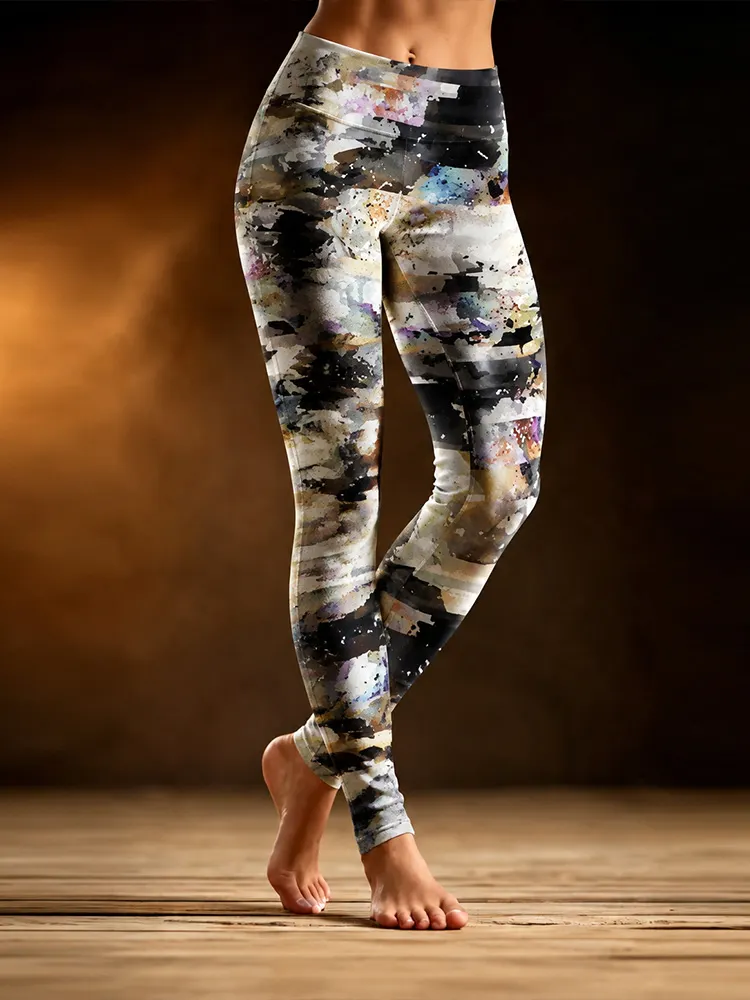 Women's Halloween Lace-up Art Vintage Leggings artswardrobe