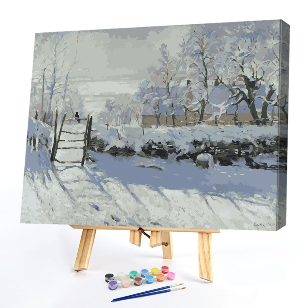 

40x50cm - Paint By Numbers Snowfield, 501 Original