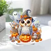 DIY Halloween Pumpkin Owl Acrylic Special Shape Diamond Painting Desktop Ornaments