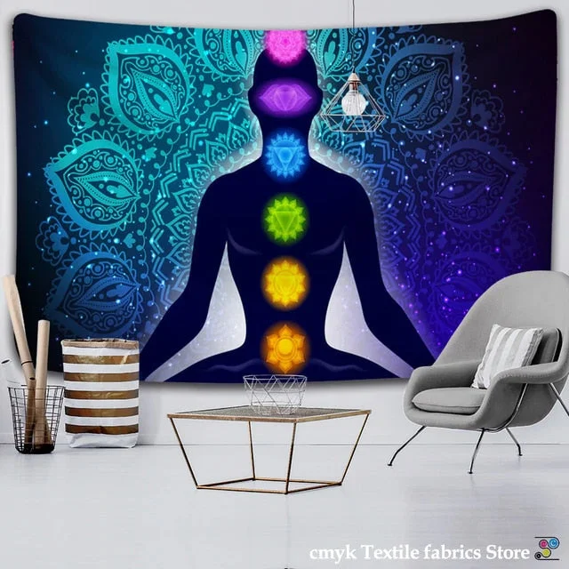God Image Mandala Sun And Moon Tapestry Art Wall Hanging Hippie Wall Rugs Dorm Decor Blanket Home Decor TapestryTarot Sun Moon