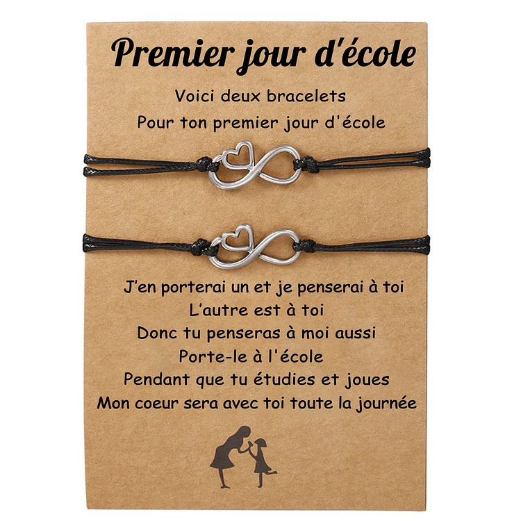 Gamtic Mere Fille Bracelet Cadeau Bracelets Puzzle Assortis Pour 2 Bijoux Cadeau Noël Fètes Des Mères Anniversaire Rentrée Scolaire Maternelle Femmes Ados Filles