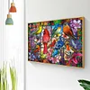 Diamond Painting -DIY Round Drill Stained Glass Bird(50x40cm)
