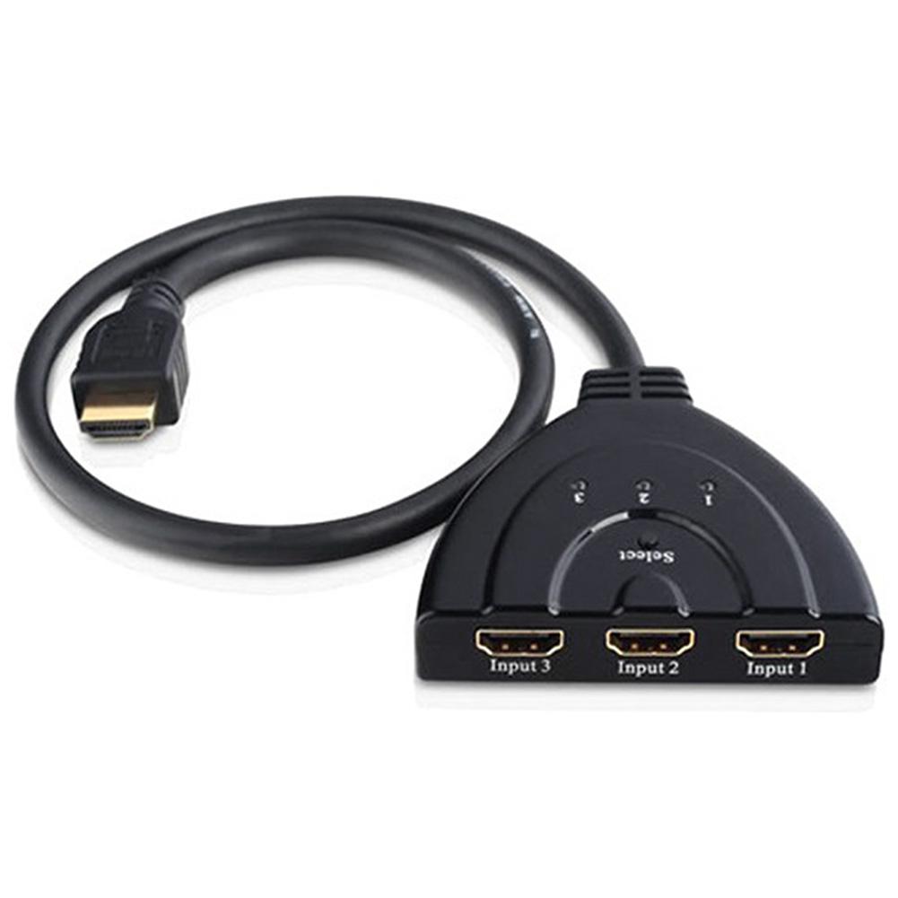 

3 Port HDMI-compatible 1.4 1080P Switcher Pigtail Splitter for HDTV DVD Xbox 360 PS3, 501 Original