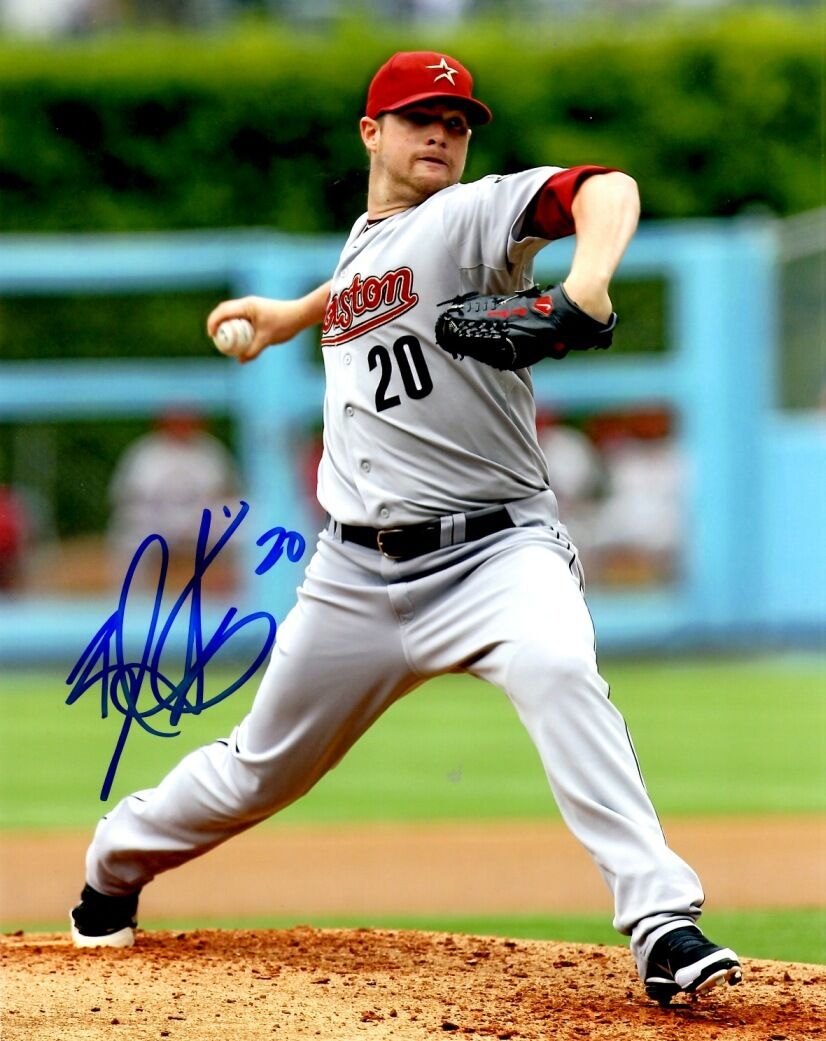 Signed 8x10 BUD NORRIS Houston Astros Autographed Photo Poster painting - COA