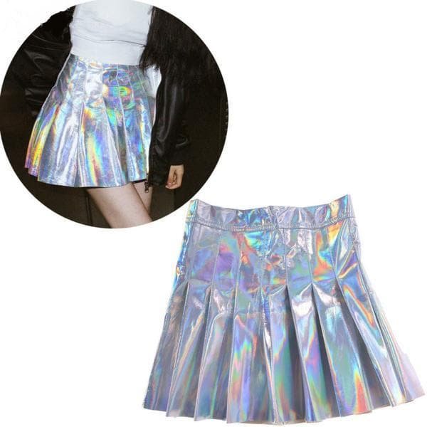 Harajuku Hologram Laser  Skirt