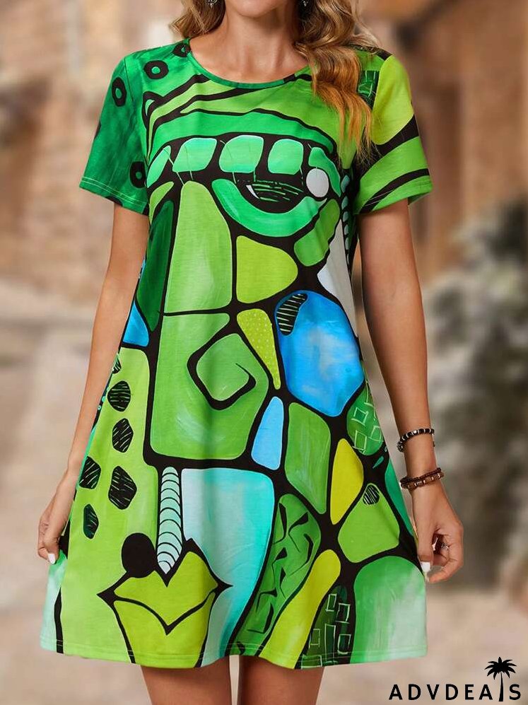 Figure Graphic Tee Dress