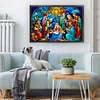 (Big Size)Glass Painting Nativity - 11CT Stamped Cross Stitch - 60*40cm