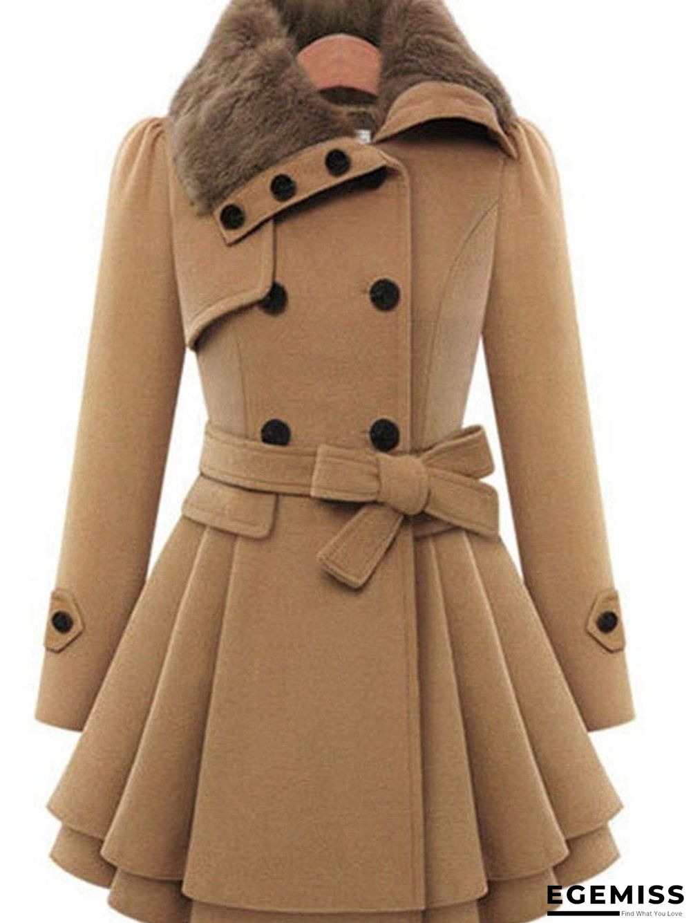 Fold-Over Collar Plain Coat | EGEMISS