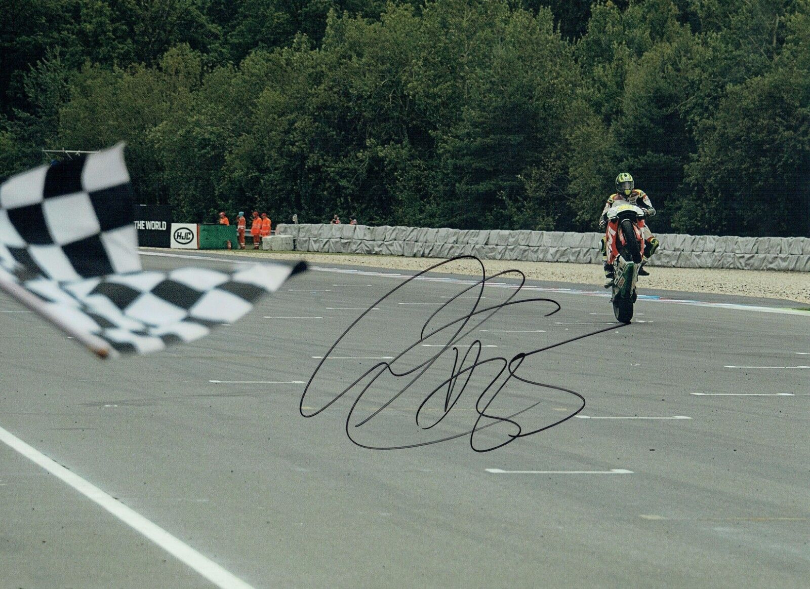 Cal CRUTCHLOW SIGNED Autograph 16x12 Photo Poster painting British AFTAL COA Czech Brno Winner