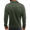 Giacca in denim casual da uomo con risvolto abbottonato