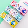 Creative Stationery Milk Box Shape Student Pens Storage Bag Back to School Gift