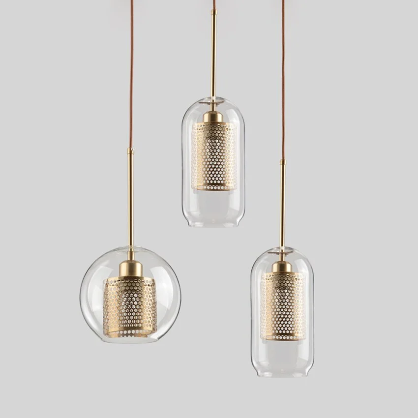 Nordic LED Pendant Lights Modern Glass Pendant Lamp Loft Kitchen Hanging Lamp Living Room Indoor Lighting Lustre Light Fixtures