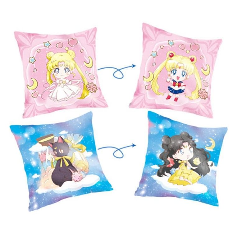 Pink/Blue Sailor Moon Luna Double-Sided Pillow Case SP14233