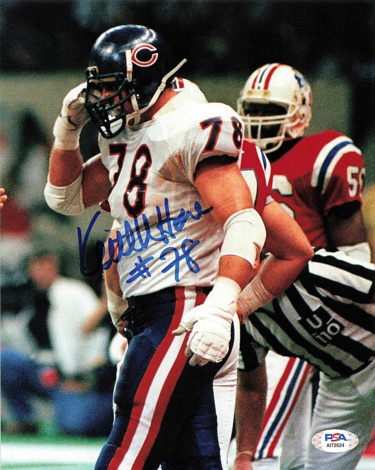 KEITH VAN HORNE Signed 8x10 Photo Poster painting PSA/DNA Chicago Bears Autographed