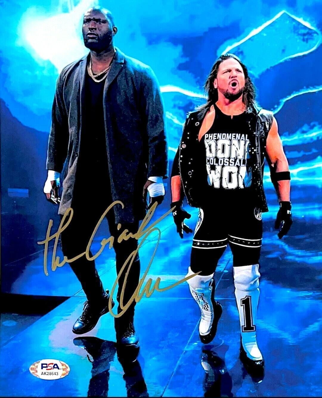 WWE THE GIANT OMOS HAND SIGNED AUTOGRAPHED 8X10 Photo Poster painting WITH PROOF AND PSA COA 12