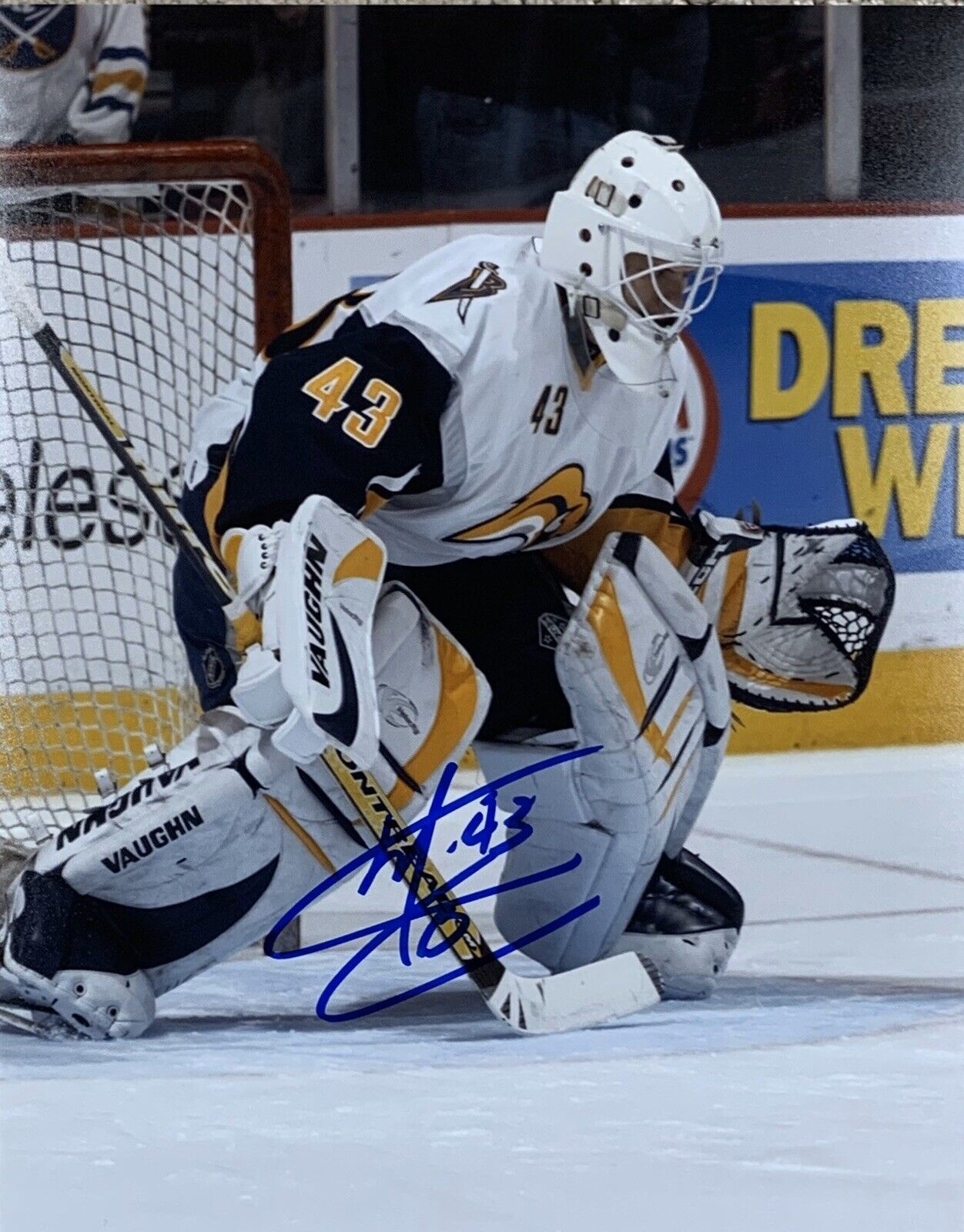 Martin Biron Buffalo Sabres Goaltender Autographed 8x10 Pose #3