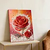 DIY Pearl Painting Red Roses for Home Wall Decor with Frame(30x40cm)