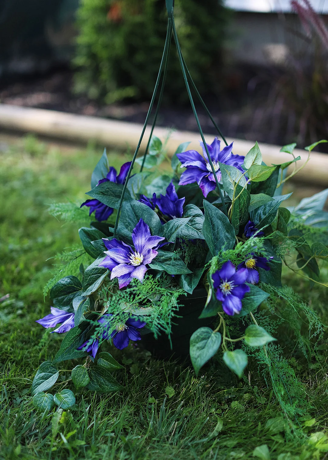 UV Protected Indoor/Outdoor Silk Clematis - 20.5"