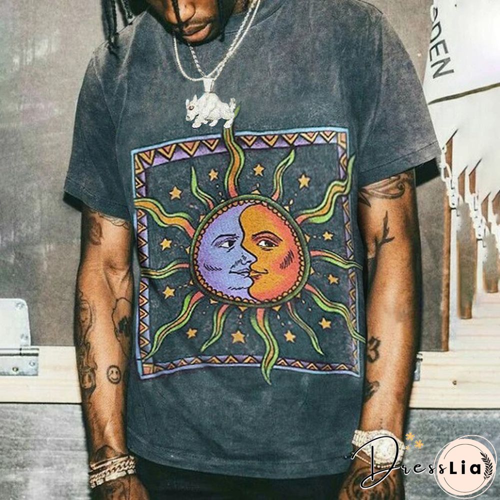 Vintage Sublime Shirt Mens Graphic Round Neck T-Shirts