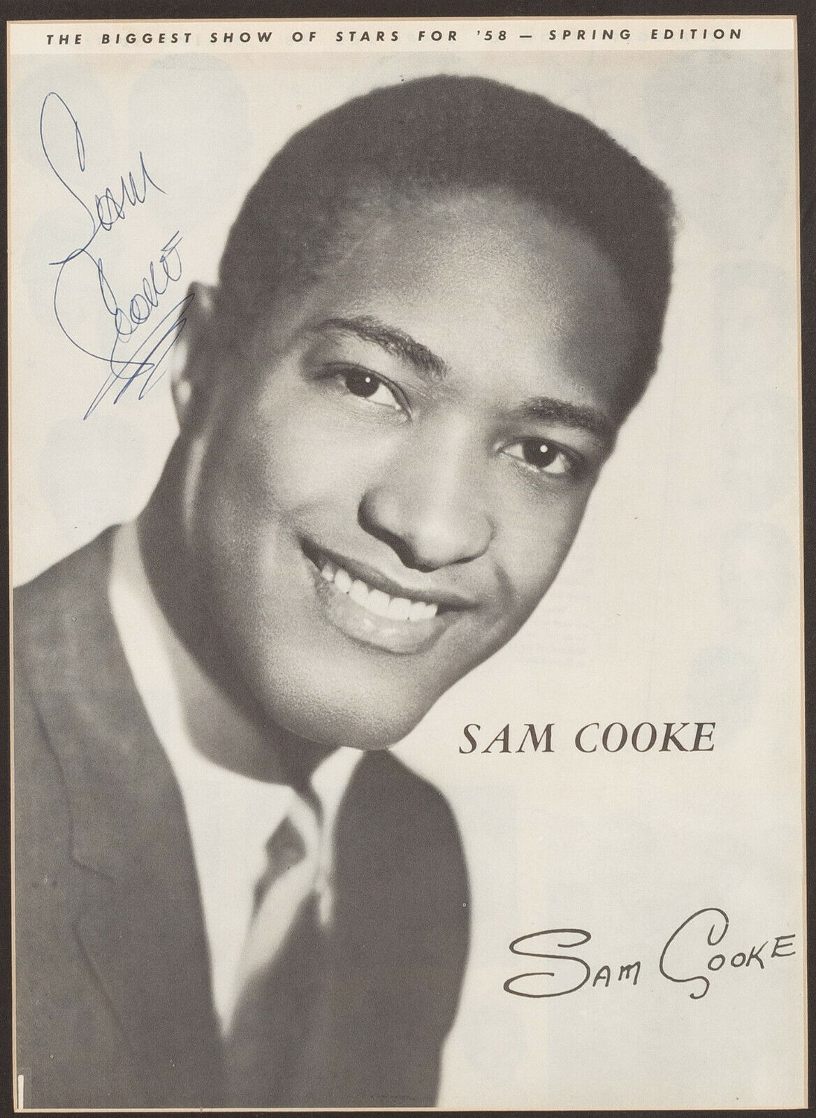 SAM COOKE Signed Photo Poster paintinggraph - Soul / R&B Singer - Preprint