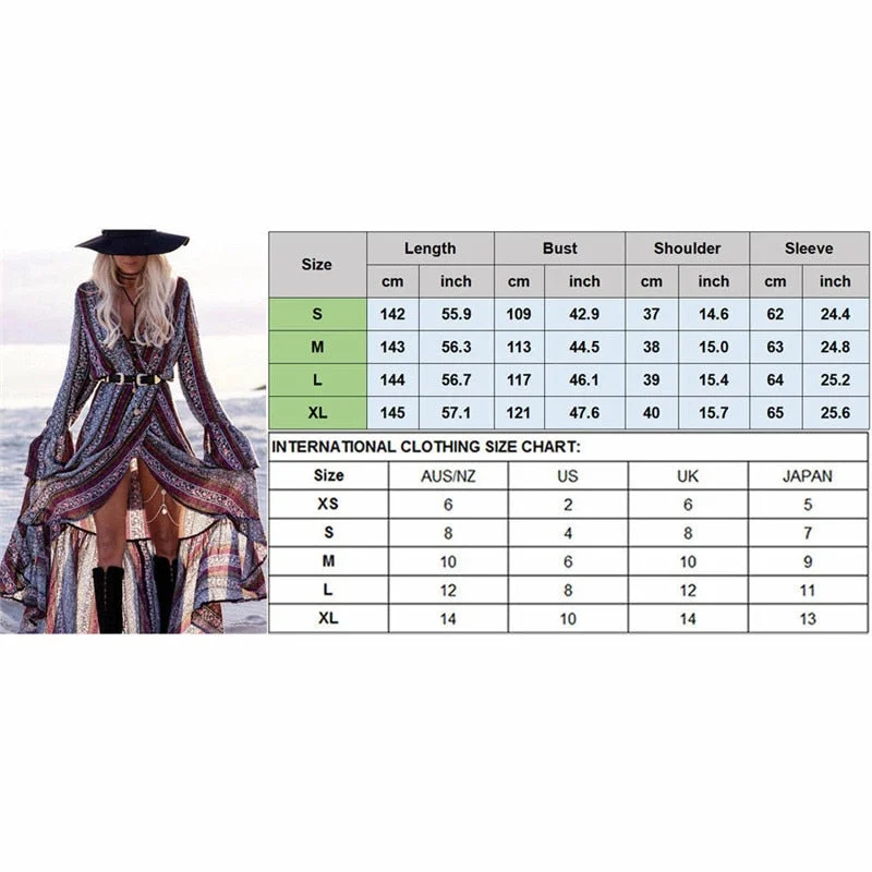 Women Summer Dress Boho Style Women Long Maxi Evening Party Dress Sexy Vintage Floral V Neck High Split Beach Dresses Sundress