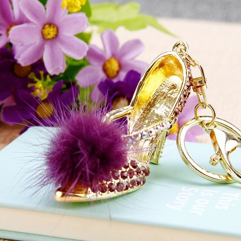 Elegant Korean Style Bag Metal Inlay Rhinestones Women’s Bag Pendant Keychain