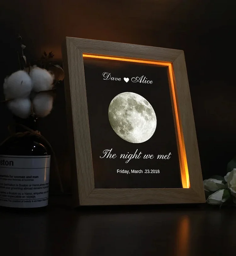 Personalized Birth Moon Phase Acrylic Lamp 