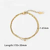 Simple Daily 2 Layers Zircon Golden Bracelet
