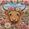 DIY Pearl Painting - Handmade Self - Adhesive Pearls - Highland Cattle