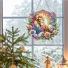 DIY Flower Lion Diamond Painting Special Shaped Hanging Pendant