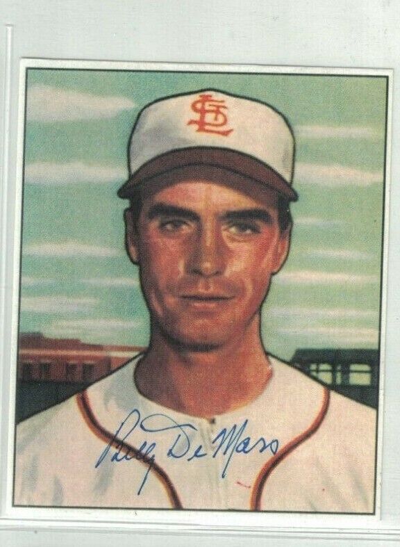 Billy Demars St. Louis Browns Signed Blow Up Bowman Paper Photo Poster painting W/Our COA