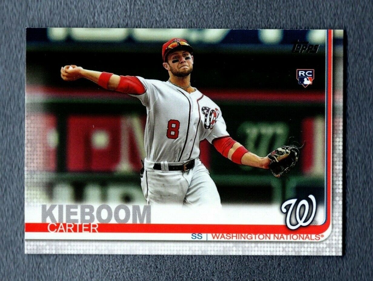 2019 Topps Update Photo Poster painting Variation #US109 Carter Kieboom throwing A13 140