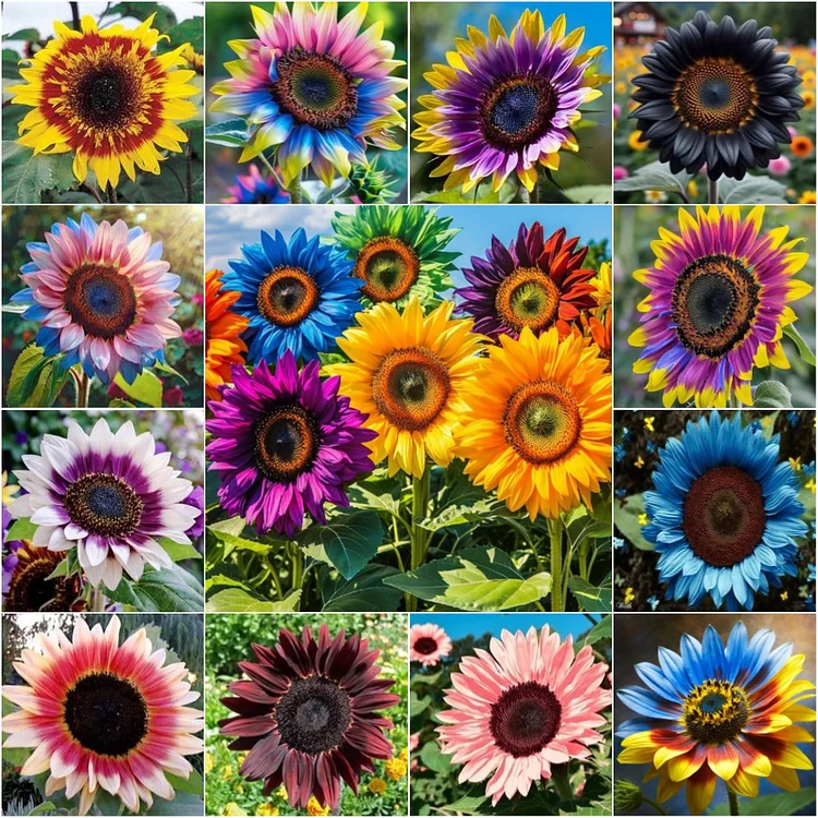 100+ Mix Color Sunflower Seeds for Planting Outdoors (Helianthus annuus) Home Garden Decor