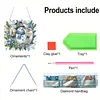 Christmas Snowman DIY 2D Flat Acrylic Double Sided Diamond Painting Hanging Pendant
