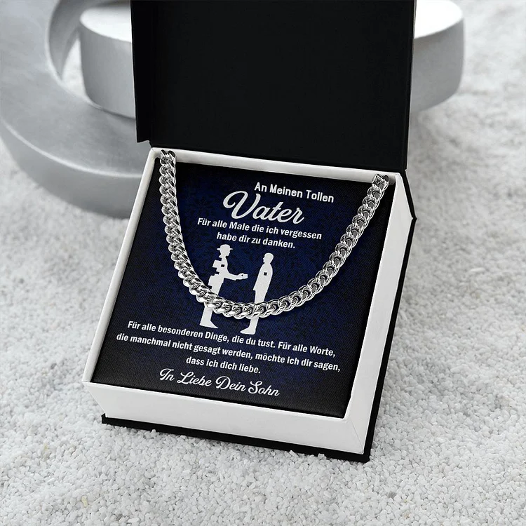 Kettenmachen Halskette-An Meinen Tollen Vater von Sohn-Geschenk mit Nachrichtenkarte