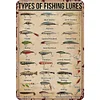 Type Of Fishing Lures - Metal Tin Signs(8*12Inch/12*16Inch)