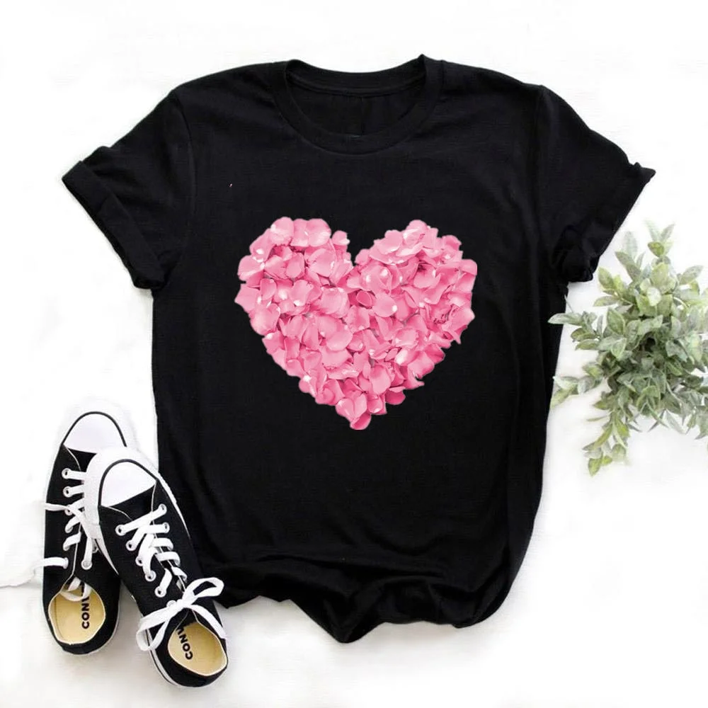 Travel plane heart love Print Women tshirt Cotton Casual Funny t shirt Gift Lady Yong Girl Top Tee 6 Color A-1121